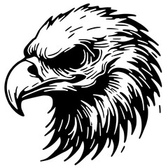 Eagle skull silhouette