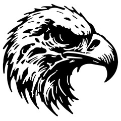 Eagle skull silhouette