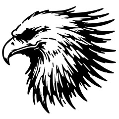 Eagle skull silhouette