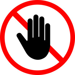 Warning for Restricted Access, Hand Contact, and Safety Zones