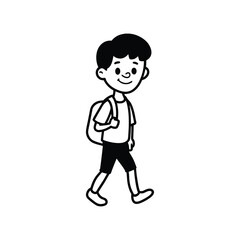 boy in a white shirt