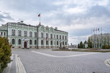 The facade of the ancient governor's palace (Residence of the head of the Republic of Tatarstan)