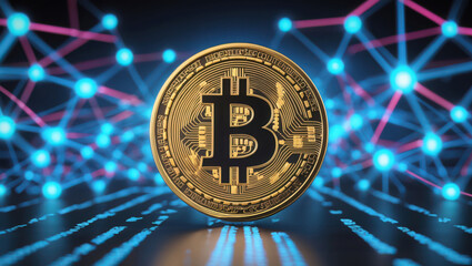 crypto coin with Bitcoin symbol