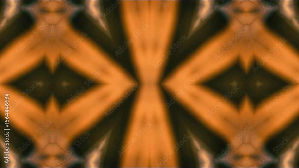 Poster symmetrical abstract design featuring geometric shapes and soft colors in a harmonious pattern