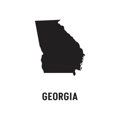 Georgia map on white background vector illustration