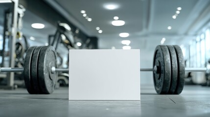 Fototapeta premium Blank Mockup: Gym Weight Barbell