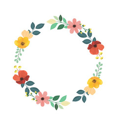 Beautiful Bouquet of Colorful Flowers with Green Leaves and Ribbons