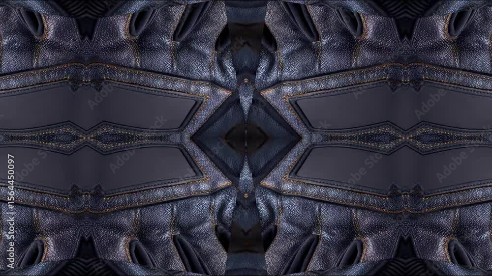Poster abstract textile pattern showcasing dark fabric textures with intricate stitching and shadows