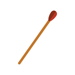 wooden match isolated on white
