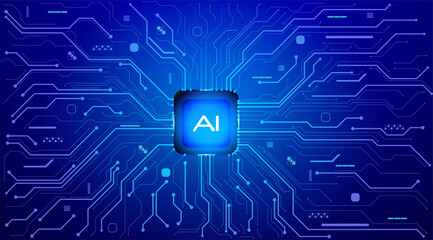 Artificial Intelligence Chip Technology Concept