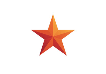 Obraz premium Isolated orange star with five points on a white background in a vector illustration style