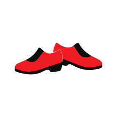 red sport shoes