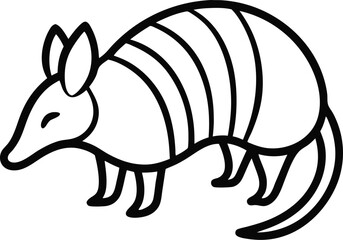 illustration of angry armadillo cartoon head silhouette vector design