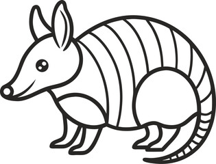 illustration of angry armadillo cartoon head silhouette vector design