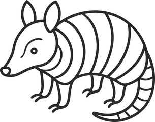 illustration of angry armadillo cartoon head silhouette vector design