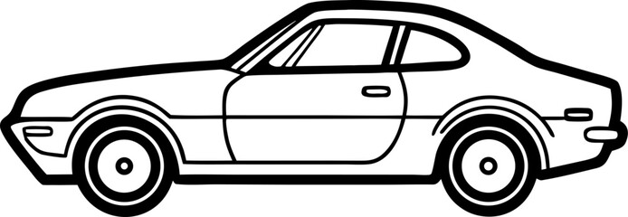 Hatchback Car Vector Icon in Flat Minimal Style for Automotive and App Design
