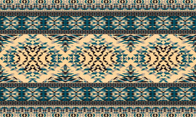 American tribal ethnic native pattern.Traditional Navajo,Aztec,Apache,Southwest and Mexican style fabric pattern.Abstract vector motifs pattern.For fabric,clothing,blanket,carpet,woven,wrap,decoration