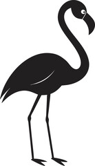 Flamingo bird silhouette vector illustration simple icon flat design perfect for tropical themed