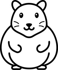 Cute Cartoon Beaver Illustration - Cute animal illustrations