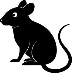 Mouse rat silhouettes set, large pack of vector silhouette design, isolated
