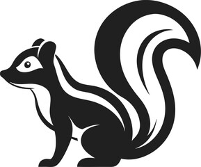 skunk silhouette, skunk line art silhouette, skunk  vector illustration