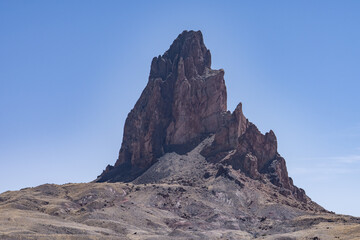 Agathlan / Agathla Peak is an eroded volcanic plug consisting of volcanic breccia / Intrusive...