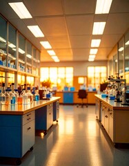 Fototapeta premium Medical science laboratory. Concept of virus and bacteria research.