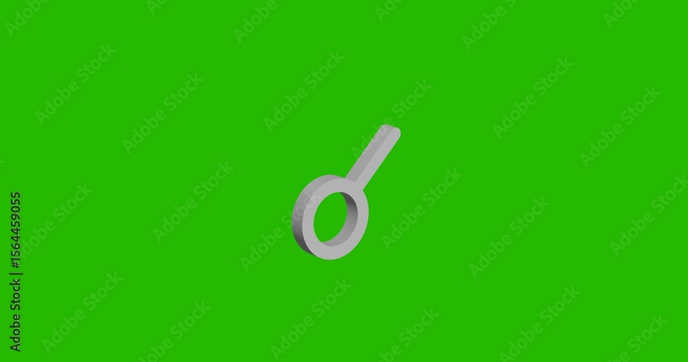 Aufkleber isolated realistic white astrological connection symbol front view with shadow. 3d illustration on g