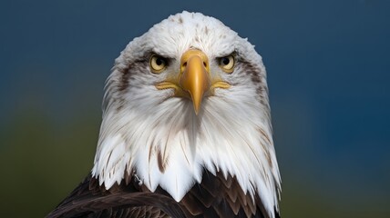 Obraz premium A bald eagle sitting on a tree branch