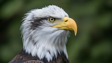 Obraz premium A bald eagle sitting on a tree branch