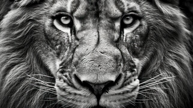 Close-up portrait of a dangerous big cat: a wild, striped Bengal tiger with piercing eyes - Powered by Adobe
