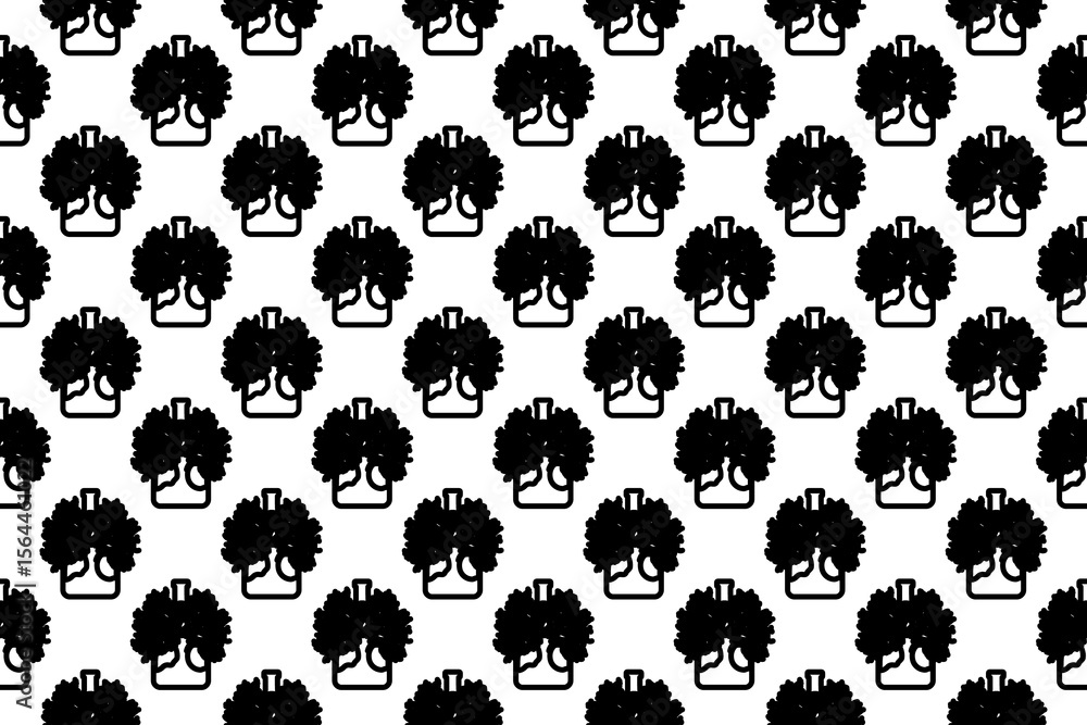 Poster seamless pattern completely filled with outlines of mystical tree in bottle symbols. elements are ev