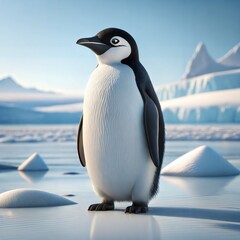 Fototapeta premium penguin on the rocks