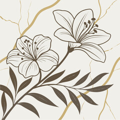 Elegant Marble Slab Texture with Metallic Gold Accents – Premium Design for Packaging and Interiors