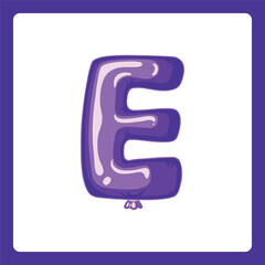 Alphabet balloons E