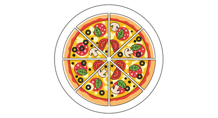 Deliciously Prepared Pizza Slices Featuring Savory Toppings and Fresh Ingredients for Enjoyment