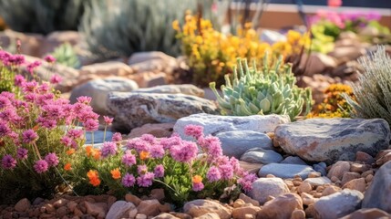 Pink crocuses bloom beautifully in the spring garden, a vibrant decoration of nature's floral season