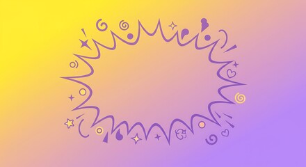 Decorative graphic design element with a comic book style.