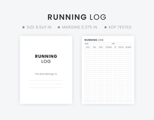 Running Log Template Printable Record Sheet