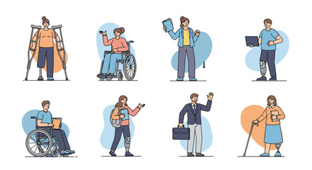 Fototapeta premium Diverse Group of People Representing Inclusion and Accessibility in Modern Society