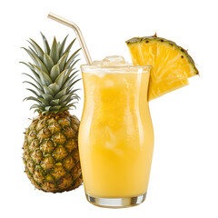 Virgin Piña Colada drink isolated on transparent png