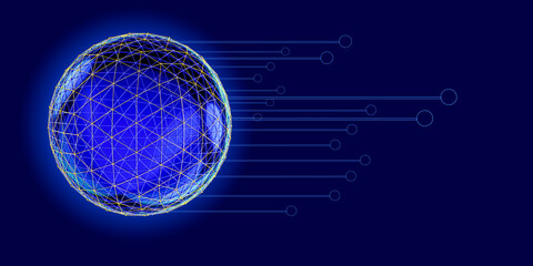 globe on abstract background	

