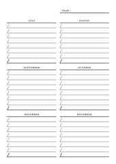 Yearly Planner