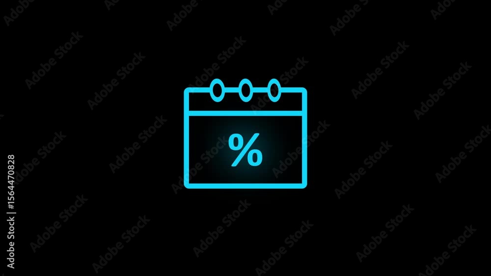 Poster monthly calendar and date icon animation . calendar and time planner. daily calendar icon animation 
