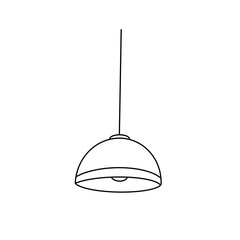 A lamp hanging from the ceiling