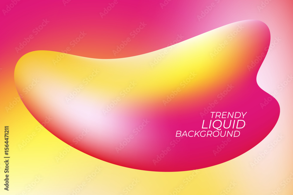 Poster trendy liquid gradient shape background template. minimal futuristic abstract 3d banner.