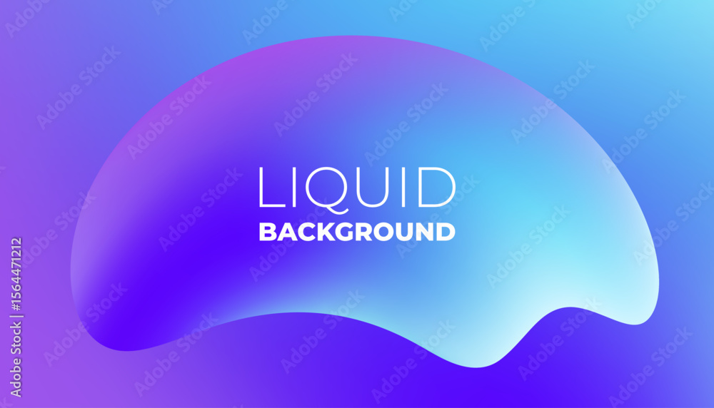 Poster trendy liquid gradient shape background template. minimal futuristic abstract 3d banner.