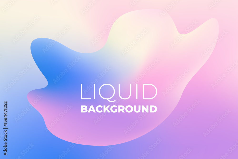 Poster trendy liquid gradient shape background template. minimal futuristic abstract 3d banner.