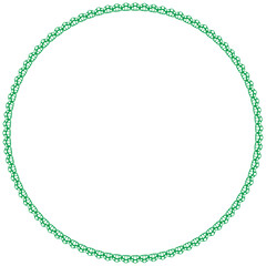 Green Lace Round Frame – Elegant Ornamental Circle