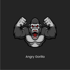 Angry Gorilla Mascot Logo for Esports and Gaming © Design Chemist